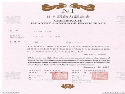 日語N1證書含金量有多高？